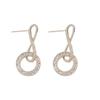 Pendientes circulares JY de plata 925 con microincrustaciones de circonitas, elegantes, ligeros y de lujo, de estilo nicho, sencillos y combinables.