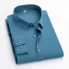 Camisa de vestir blanca profesional para hombre de manga larga y corta, no necesita planchado, con amoníaco líquido, 80 hilos, camisa de vestir de lujo ligero
