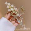 Suzuki Orchid Pearl Tassel Cabelo Metal Grande Clipe de Garra Grampo de Cabelo Orelha de Trigo Strass de Pérola Elegante Clipe Tubarão de Cabelo