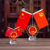 Adorno de Bandera Roja Feng Shui para el Hogar, Escritorio del Jefe, Decoración de Fiesta, Suministros para Salas de Conferencias, Bandera Roja de Cinco Estrellas