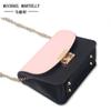Bolsa Feminina 2019 Nova Moda Primavera e Verão Bolsa Transversal com Corrente Bolsa de Ombro em Couro PU Bolsa para Celular Feminina Bolsa Quadrada Pequena