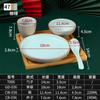 Melamina Hot Pot Shop Table Tableware Conjunto de quatro peças Conjunto de louças de restaurante Conjunto de louças comerciais do hotel Conjunto de louças Pratos