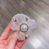2021 Nuevo anillo para el cabello de flor de perla simple organza pedrería cuerda para el cabello anillo para la cabeza de perla adorno para la cabeza japonés y coreano accesorios para el cabello