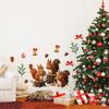 Decoración Festiva Creativa de Ardilla de Papá Noel Pegatinas de Pared para Dormitorio Sala de Estar Pared de Fondo Decoración del Hogar Pegatinas de Pared Autoadhesivas P