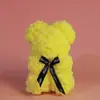 Oso de Rosas de 25 cm Regalo para el Día de San Valentín, Día de la Madre, Cumpleaños Admite Procesamiento Personalizado Arte Floral Flores Eternas Flores Hechas a Mano