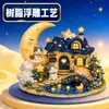 Diseño Original [Casa de Gato Luna Estrella] Imán para Refrigerador Resina 3D Grabado Decoración de Personalidad Imán para Refrigerador Pegatina Magnética