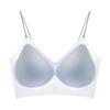 Roupa íntima ultrafina sem rastros de verão feminina sem anéis de aço seda gelada cool sensa peito pequeno reunindo parammary sutiã anti-flacidez costas bonitas