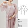 3667 Ropa de Práctica de Danza Clásica para Mujer, Nuevo Cárdigan Cruzado de Manga Ancha, Tops Elegantes, Ropa de Baile de Rendimiento Corporal Diario
