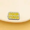 Diseño Creativo Transfronterizo Broche Inglés Dibujo Animado Lindo Estudiante Motivacional Accesorios Collar de Pecho Pin Insignia de Metal