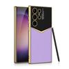 Adecuado para Funda de Teléfono Móvil de Fibra de Carbono Samsung S23Ultra S3U Jazz Cubierta Protectora de Cuero Liso S23U Funda Ultrafina Anticaídas