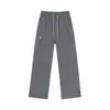 Pantalones impermeables con forro de polar para hombre para otoño e invierno, pantalones de trabajo holgados rectos de moda para exteriores, pantalones casuales gruesos