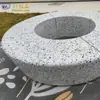 Banco de Nuevo Material con Forma Especial para Paisajismo de Jardín Combinación de Banco Taburete Plaza Municipal Imitación Mármol Taburete de Ocio