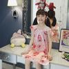 Pijama de Verano para Niñas de 3 a 12 años Vestido Slip de Seda de Hielo para Niñas de Dibujos Animados Lindo Vestido para Niños Medianos y Grandes Ropa para el Hogar