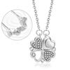 Novo estilo de duas peças de titânio aço diamante embutido Clover elegante all-match nicho design sense online transmissão ao vivo clavicle chain