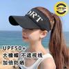 Sombrero de verano para mujer, plegable, anti-UV, para el sol, de goma negra, protector solar, de ala ancha y fino.