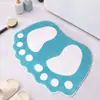 Alfombra de Piso de Imitación Cachemir con Pies Pequeños de Dibujos Animados Baño Baño Absorbente Hogar Felpudo de Entrada Habitación Alfombra