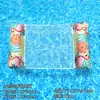 PVC Ecológico Nuevo Estilo Lentejuelas Degradado Clip Malla Hamaca de Agua Reclinable Inflable Exterior Adulto Respaldo Fila Flotante Inflable