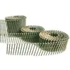 Clavos de Bobina Roscados, Clavos Lisos Pintados en Forma de Anillo, Clavos para Herrar, Tarimas, Cajas de Empaque para Carpintería, Neumático Espiral Neumático Carpintería