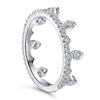 Anillo de plata s925 caliente de comercio electrónico transfronterizo Tong Lin no se desvanece corona de princesa incrustada joyería de circón al por mayor