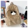 Mochila Escolar Feminina Estudante Universitária Estilo Minimalista Japonês Cor Sólida Simples Versátil Moderna Mochila Estudante do Ensino Médio Atacado Mochila
