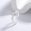Anillo de Cristal de Azúcar Pequeño Fresco Estilo Coreano Lava Plegado Distintivo Moda Femenina Apertura Irregular Anillo para el Dedo Papel de Estaño