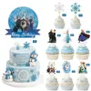 Conjunto de Toppers para Decoração de Bolo de Aniversário Frozen Festa de Aniversário Elsa Princesa Olaf Combinação de Toppers