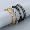 Colar Colorido Vintage para Homens e Mulheres, Pulseira Corrente Imperador, Moda Europeia e Americana Corrente Torcida Bizantina de Aço Inoxidável Feita à Mão