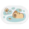 Alfombrilla absorbente de tierra de diatomeas dura de dibujos animados personalizada, alfombrilla de pie de secado rápido para baño, alfombrilla de pie antideslizante para entrada de baño y inodoro