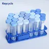 Tubo de Centrífuga de Laboratorio Tubo Dispensador de Granos de Café Plástico PP 25/50ml 100ml Botella Dispensadora de Pie con Soporte