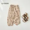 Pantalones Anti-Mosquitos para Bebé Algodón Puro Verano Delgados Pantalones para Bebés Pantalones Linterna para Niños Leggings para Niñas Pantalones para Niños