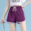 26 Shorts Esportivos Femininos Transfronteiriços Verão Casual Soltos de Perna Reta Cintura Alta Emagrecedores Shorts de Três Quartos para Yoga