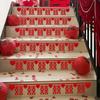 Escaleras de boda decorativas, pegatinas de personajes alegres, personajes pequeños, dormitorio de boda, sala de estar, diseño de habitación de boda, traje
