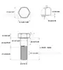 1/4~1-1/2 Rosca Grossa Grau 5 Americano Galvanizado Sextavado Externo Grau Britânico Zinco Azul Branco Grau 8.8 Sextavado Externo Unc