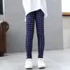Calças de menina verão finas infantis legging stretch bebê seda de leite estampada calças compridas sem bolinhas