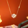 Collar Colgante de Camelia Fresca y Dulce, Gama Alta, Moderno, Exquisito y Versátil Cadena para Clavícula, Collar Elegante Estilo Hada