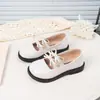 Zapatos de Cuero para Niñas 2026 Otoño Nuevos Zapatos Infantiles Niña Pequeña Moño Moda Princesa Suela Suave Versátiles Zapatos de Una Sola Pieza