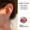 Aretes de Plata Pura S999 con Diamantes para Mujer, Aretes para Cartílago de la Oreja, Barras para la Oreja, Aretes Pequeños Antiatascos, Aretes para Cóclea, Accesorios Populares para la Oreja