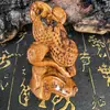 Pieza de Mango de Madera Golpeada por el Rayo Material Natural Viejo Colgante de Madera de Azufaifo Cadena de Suéter Auspiciosa Accesorio para Hombres y Mujeres