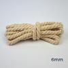 Cuerda de algodón de tres hebras de color sólido Esta cuerda blanca para atar está hecha a mano, cuerda tejida de bricolaje, cuerda torcida blanca, cuerda gruesa