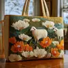 Bolso de Mano con Estampado de Moda Trendy para Mujer Bolso de Hombro Bolso Tote Acolchado Nuevo Producto Transfronterizo 3D Temu Amazon