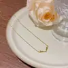 Joyería Transfronteriza Europea y Americana Moda y Exquisito Colgante Nicho Cadena Clavicular No Descolorante Oro de 18K Acero Titanio Accesorios de Collar para Mujer