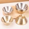 Tazón de Acero Inoxidable 304, Tazón de Doble Capa Antiescaldante, Tazón Sombrero de Bambú, Tazón Grande para Arroz, Tazón Dorado para Ensalada, Tazón para Fideos, Tazón Continuo para Hielo de Batido