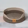 Ninho de Gato de Rattan Sintético, Ninho de Dormir para Gatos à Prova de Umidade e Elevado, Cama Removível e Lavável para Animais de Estimação, Ninho para Cachorro, Ninho Trançado à Mão com Almofada Berço
