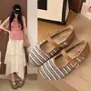 Nuevos Zapatos de Malla Transpirable de Lino Slip-on de Verano 2026 para Mujer Planos Suela Suave Punta Redonda Cómodos Versátiles Mocasines para Mujer