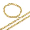 Collar de Cadena Trenzada Doble Retorcida para Hombres y Mujeres, Estilo Unisex, Pulsera de Cadena Trenzada Personalizada de Alta Gama, Joyería de Acero Inoxidable, Accesorios Transfronterizos