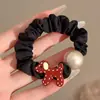 Elástico de Cabelo de Flor de Tricô Infantil para Meninas com Cabeça de Bola, Scrunchie Intestino Grosso, Elástico de Cabelo para Rabo de Cavalo Estilo Floresta, Acessórios de Cabelo Doces para Meninas