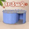 Nuevo Nido para Gatos Tabla Rascadora Plegable para Gatos Nido Semi-cerrado Villa para Gatos Universal Cuatro Estaciones Fieltro Nido para Gato Mascota