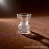 Suporte de Vela Transparente de Vidro Resistente a Altas Temperaturas Estilo Ins Criativo, Dupla Utilização, Formato de Cintura Pequena, Criando uma Atmosfera Romântica