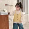 Conjunto de Camisa para Niñas Tongsen Tongma Primavera 2026 Estilo Mori Camisa Tipo Muñeca Top Ropa Infantil Chaleco de Punto Primavera