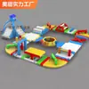 Equipo de Diversión para Parque Acuático Grande Soporte Móvil Piscina Juguete Inflable de Tobogán Acuático para Niños